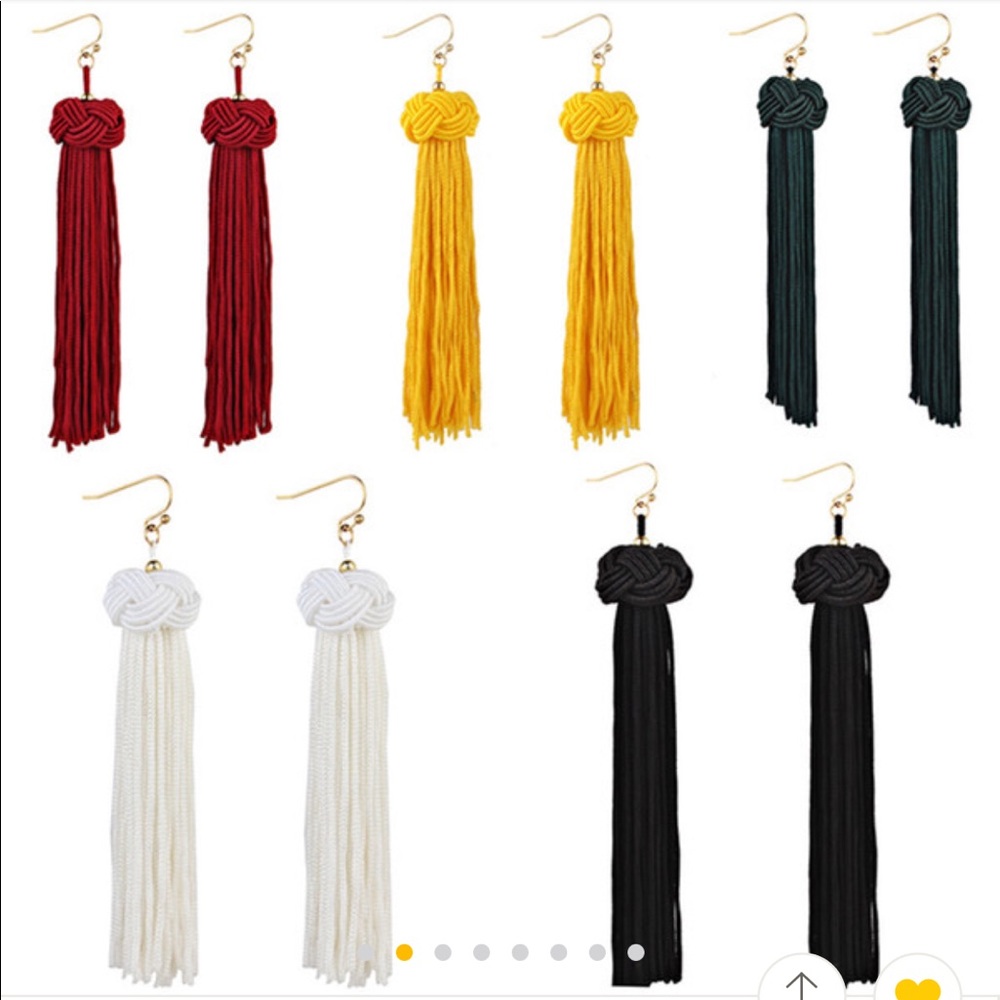 Duo tassel earrings 2 in 1 - Picture 2 of 8